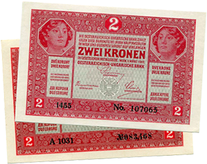 Примеры номеров серий банкноты Austria-21