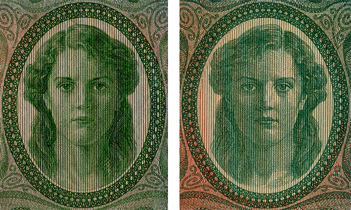 Различия банкнот 100 крон 1912 года