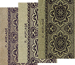 Кофейно-коричневый, бежевый и зелёноватый варианты фона банкноты 10000 крон 1920 года