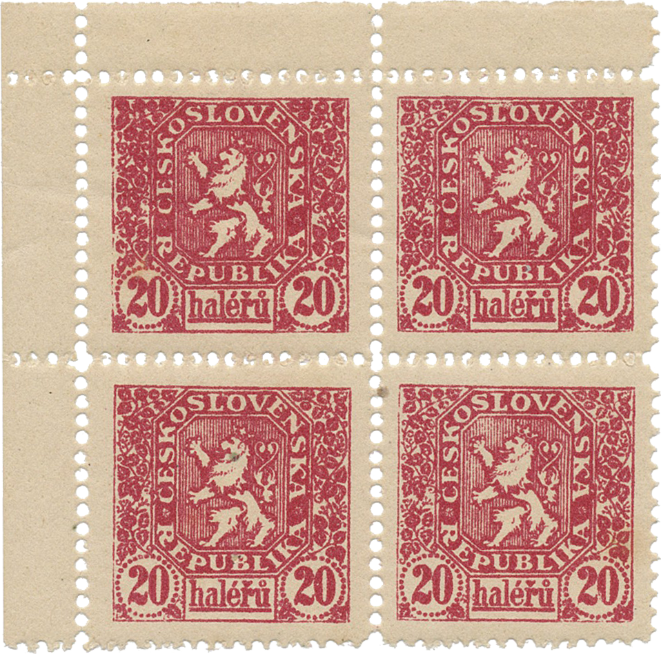 Блок марок 20 геллеров