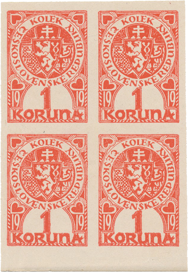 Блок марок 1 крона