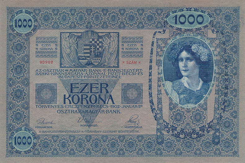 1000 крон 1902 года (реверс)