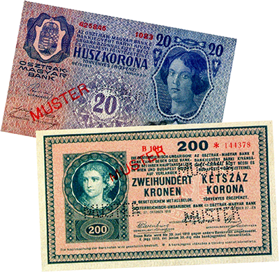 Разные типы банкнот MUSTER