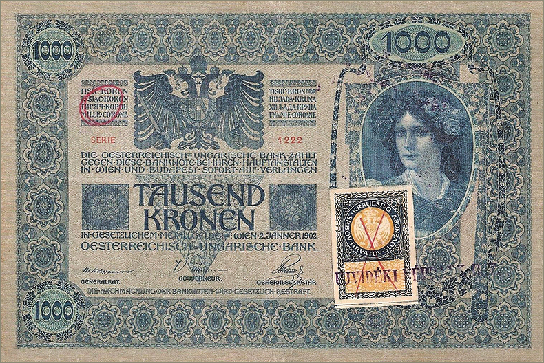1000 крон 1902 года третий вариант (аверс)